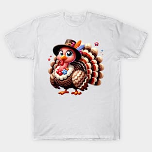 Cute Turkey Pilgrim T-Shirt